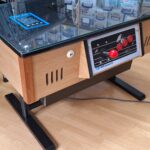 arcade cocktail table, space invaders